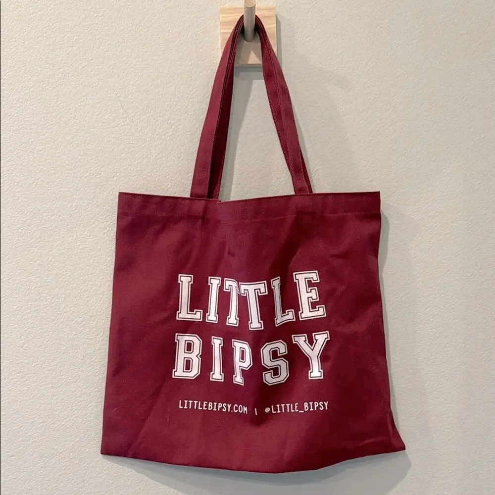 Little Bipsy Burgundy‎ Tote Bag Like New